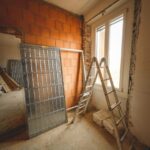 ladder in building undergoing refurbishment